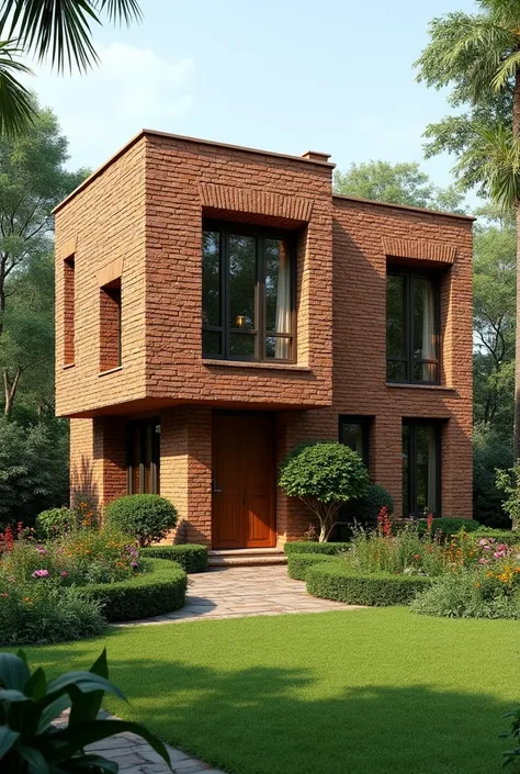 Design the exterior of a 4x4 house for me. Of bricks
Backyard