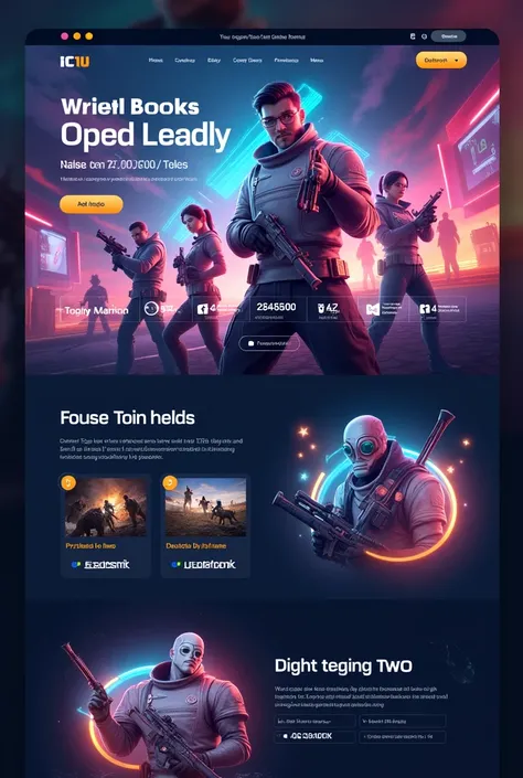 Create a page for gaming top-up 