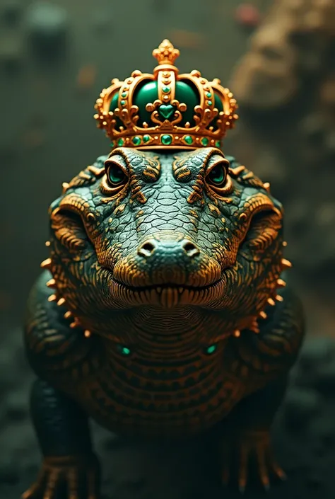 Create a logo brand  : The Cordandilo brand is made with a MONARCH alligator the color of Africans wearing an emerald crown and gold