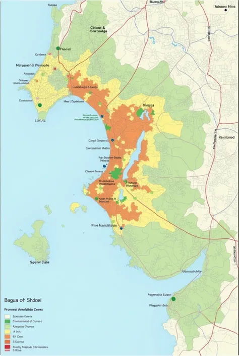 create a map in cotabato city (specifically show bagua) and show areas with prone to erosion and landslides and highlight it using legend (pin point)