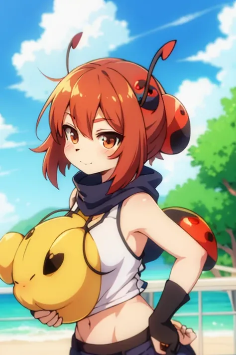 Female furry ladybug 2d anime style 