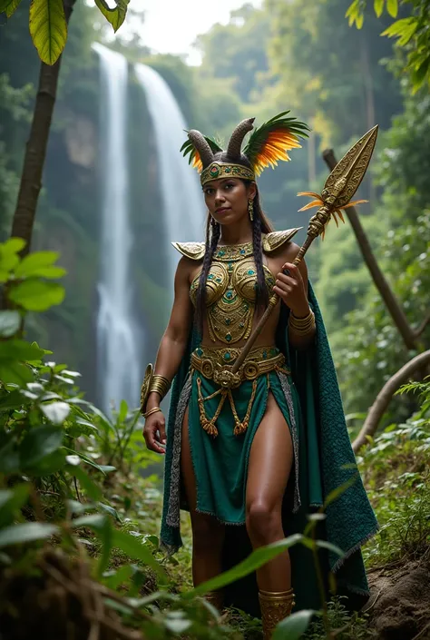 Brazil (Capricorn Rainforest Warrior)
Armor Design:
An armor of emerald green and gold, decorated with leaf patterns and Capricorn engravings. The chest plate resembles a mountain goat with rising horns. Her cape flows like a radiant waterfall in shades of...