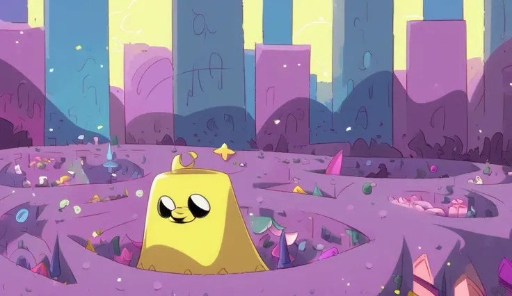 In the crowded town of Morphville, make it a more magical like adventure time kind