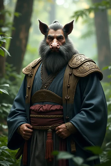 Create a noble human man who is supposed to represent the Japanese zodiac wild boar