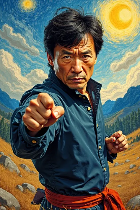 Jackie Chan in Van Gogh style 