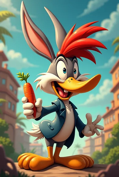 A fusion of Bugs Bunny and Woodpecker 