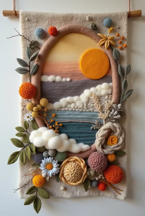 Wall hanging by wool craft