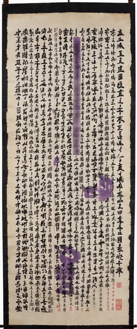 日本のInk Painting,old dirty paper ,Ink Painting,日本のInk Painting,purple on black , vertical text with small letters,Old Documents ,Intensive,日本語のChinese characterの同義語,日本語のChinese character,Japanese Characters,Hiragana,Katakana,Chinese character