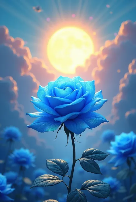 Rose blue and the sun
