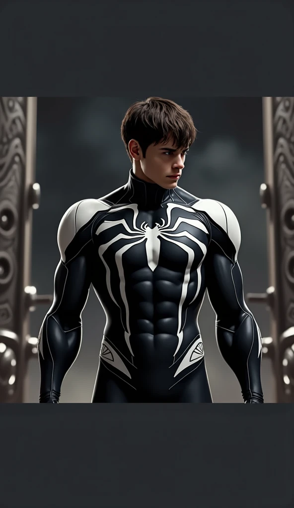 Spider-Man costume de couleur noir et blanc