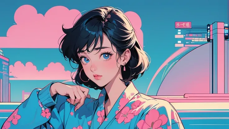 lo-fi, cill,  city pop, Beauty, New Retro,  nostalgic ,  Neon Designs , Tokyo Mellow , 80s culture,  Retro Pop Illustrations,  Fancy Wallpapers ,