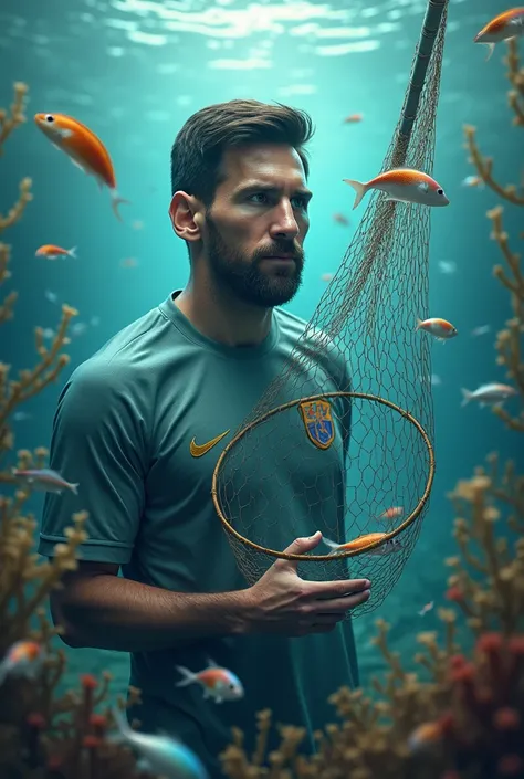 Lionel Messi fish catching