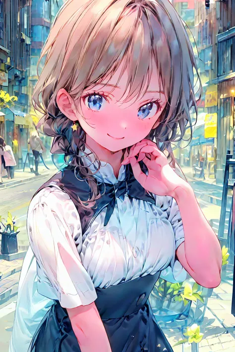  for lightss,  for lights  ，      Beautiful Face Details，cute，     dark brown eyes，(背の低いcute女の子，Young student，Young and delicate girl）,（        Masterpiece    ，  for lightss,  for lights  )，     black hair， Checkered black skirt，     brown hair，      Short...