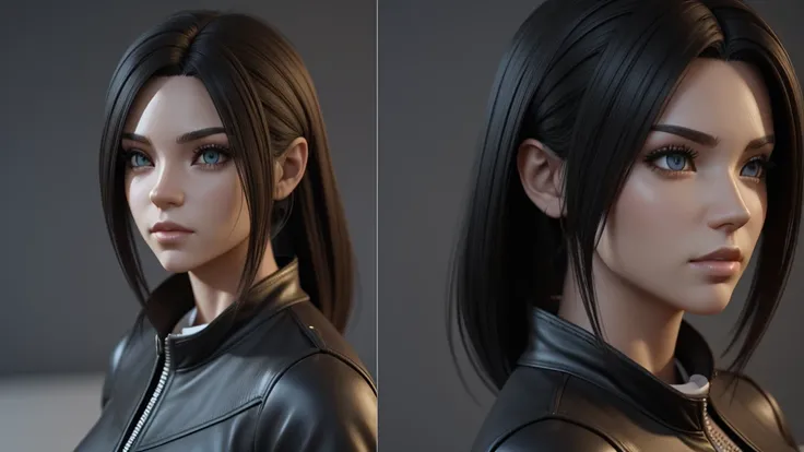 Female original character 3D model reference 