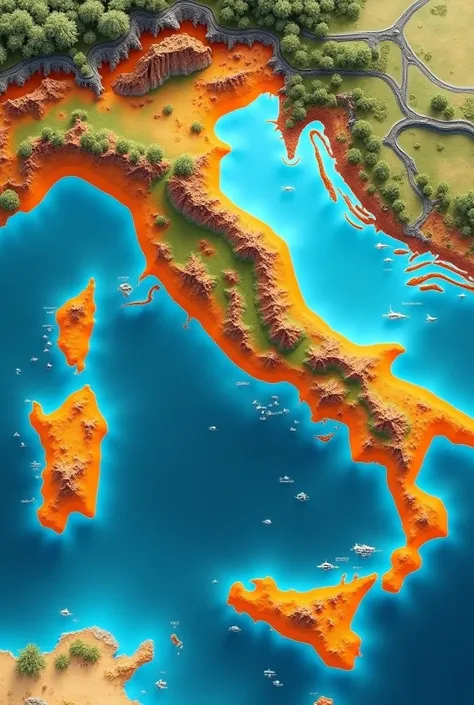 full world map italy