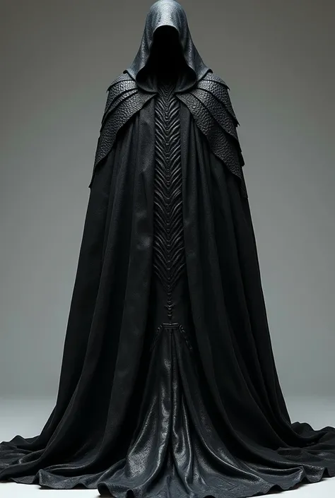 (photorealism:1.2), a loose black cloak, crafted from the hide and scales of the legendary black dragon Onyxia