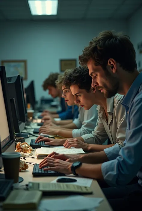 Stressed people in their office 