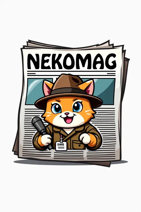 Newspaper logo with a cat and the name Nekomag