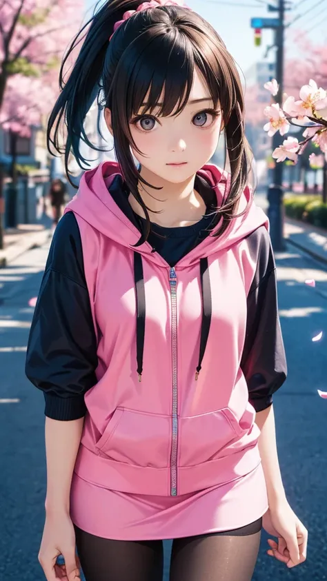 ( best quality:1.2,  Very detailed, Latest,  vibrant ,    high contrast , masterpiece:1.2,  best quality,  best aesthetics),   girl, ((   格好いいポーズfacing the front :1.4)),   Colorful hair colors,Short bob ponytail with braids ,masterpiece、  Lens Flare,(maste...