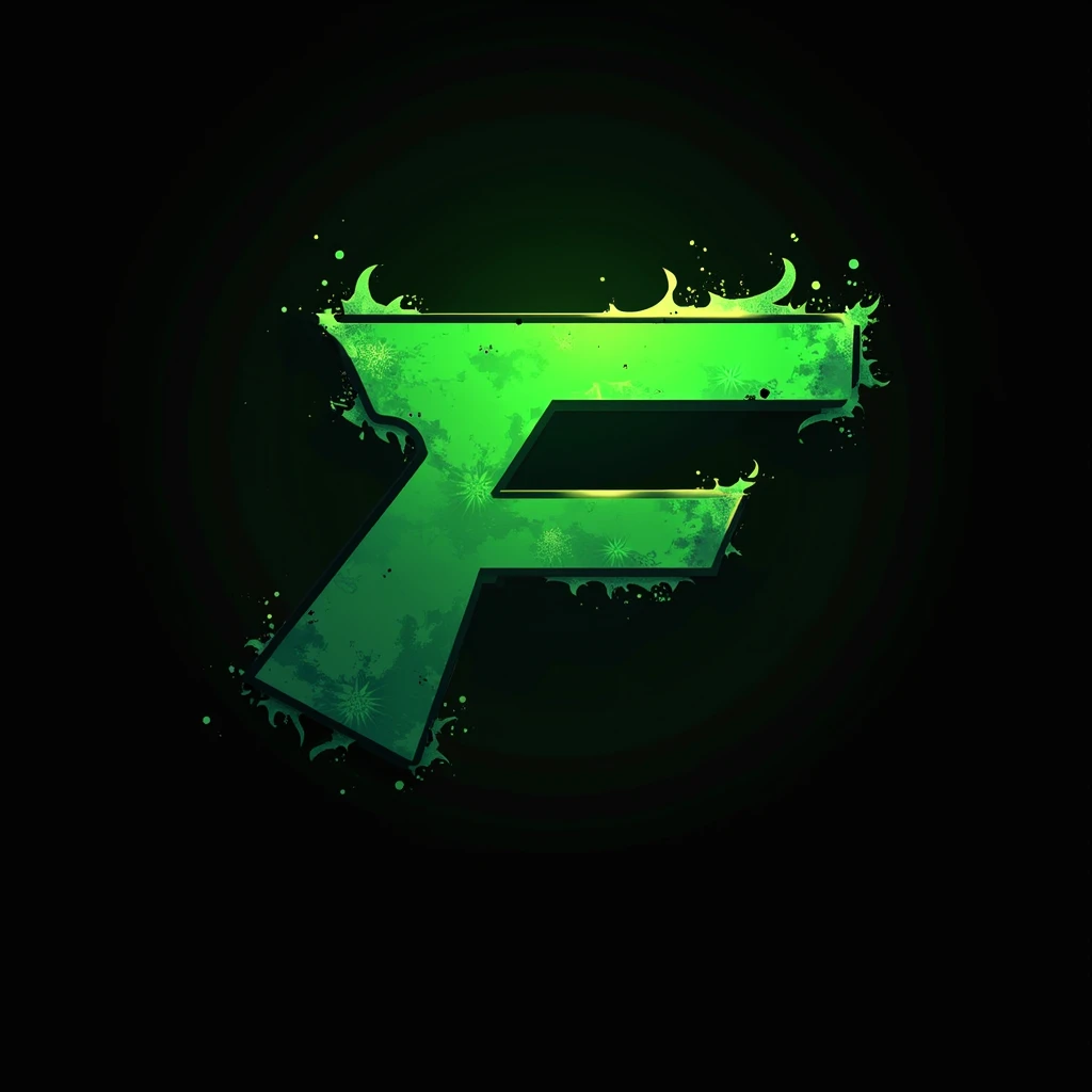 
logo for pvp server fivem called FireZone in green and black with gun in background