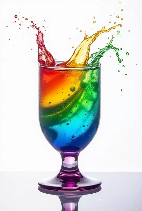 Photo d’une boisson arc en ciel 