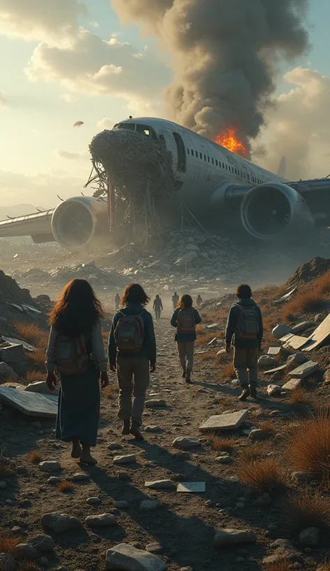 Scene 1: The Crash The plane spirals down. The ren wake up to chaos and the wreckage of the plane. Their parents are missing. The ren are scared but alive.