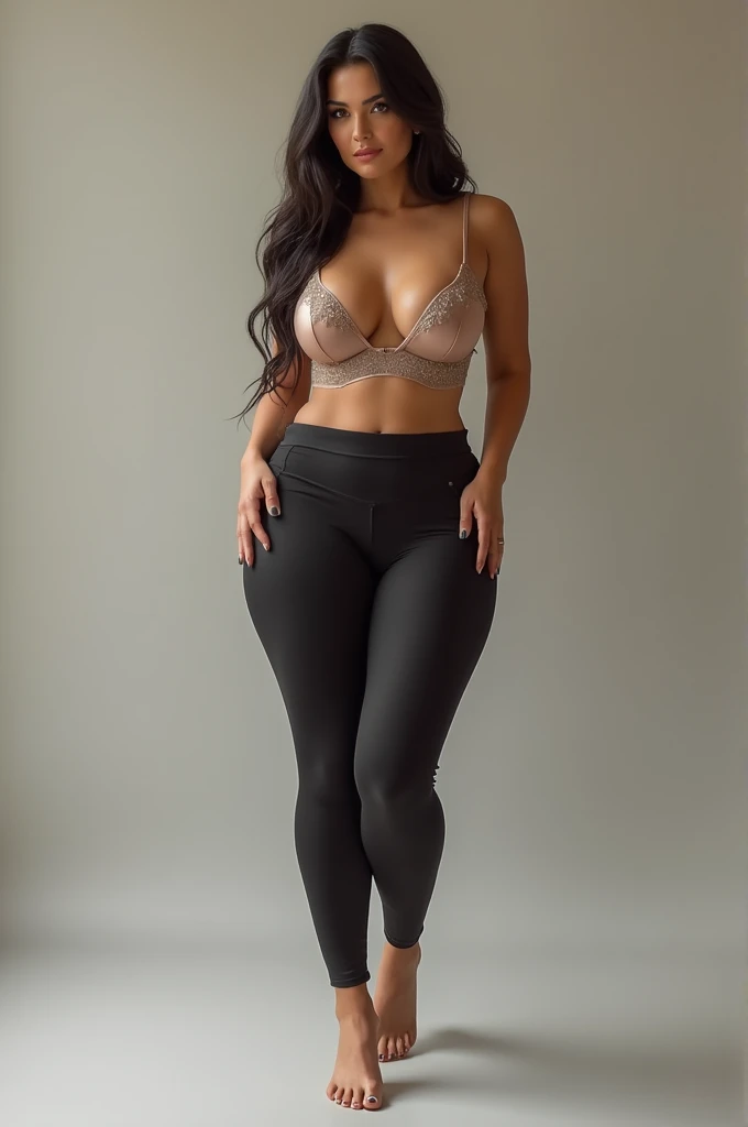 Milf girl dress leggings with bra
