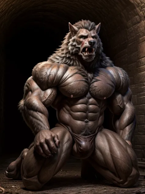 ((   high quality )), (( masterpiece )), ((4K)) ((( Unique ))), Male wolf， Humanoid wolves   ，  perfect face，  super realistic muscles  ，Human muscles ，  Super exquisite pictures  ，  Full chest muscles ，(((  transformation in progress  )))((( Then change t...