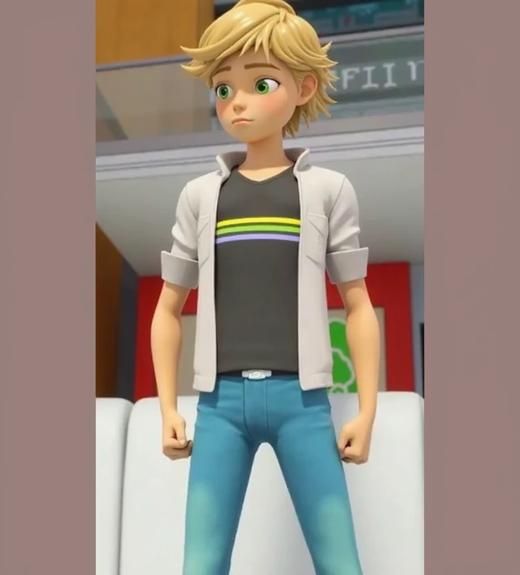 Make scene Of Adrien agreste stomach is growling