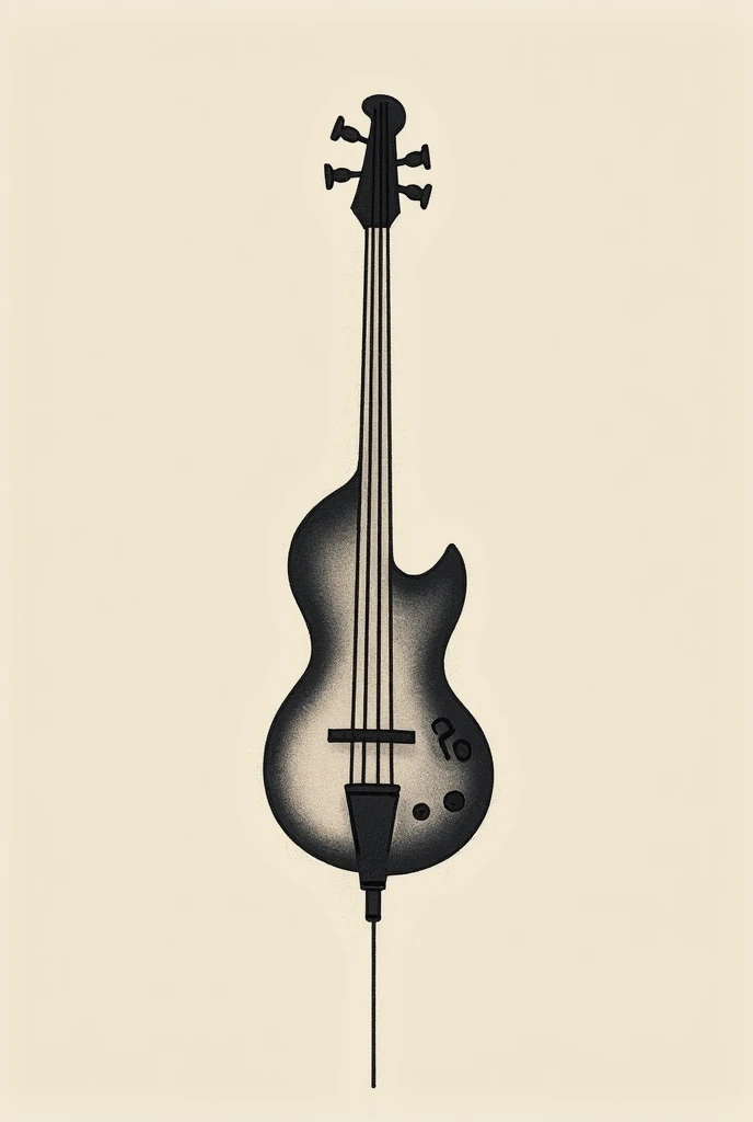 create a single line minimalist tattoo designs for bassist