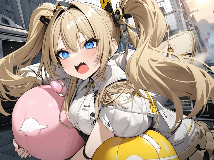 goddess of victory nikke , Twintail , Blonde hair , Tsundere, iDoll Sun
.