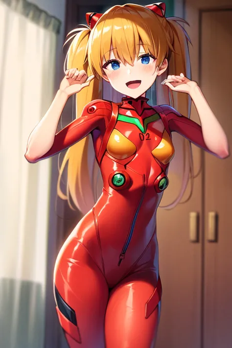 (( best quality)), ((masterpiece)), (be familiar with),  perfect face, indoor, bedroom,  viewer,
one woman,  soryu asuka langley...