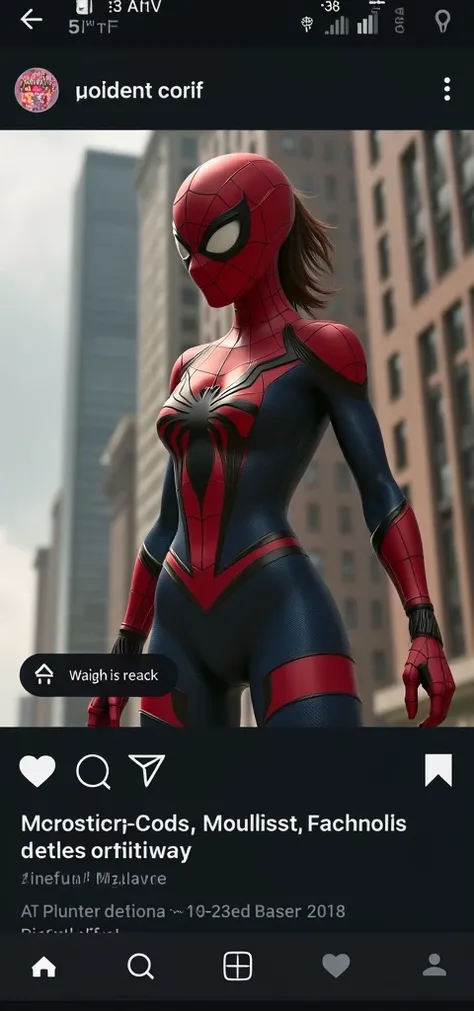 Put the Spider-Man suit on her. 