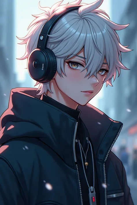 ***(Name: kai.
Personality: happy, carefree, serious and has heterochromia and red eyes and a deep attractive tone
Appearance: wears a handsome and cool boys clothes style with headset and has white hair.
Background: unknown.
Gender: male.
Weapon: fist onl...