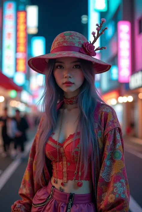 Japanese Harajuku fashionista, 24mm, 4k textures, soft cinematic light, adobe lightroom, photolab, hdr, intricate, highly detailed, sharp focus, soothing tones, insane details, intricate details, hyperdetailed, low contrast, soft cinematic light, exposure ...