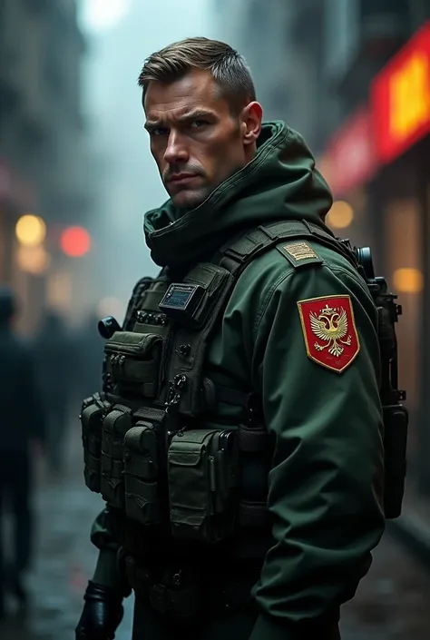 Homem de 39 anos years, beautiful, He is the commander of the Russian special forces