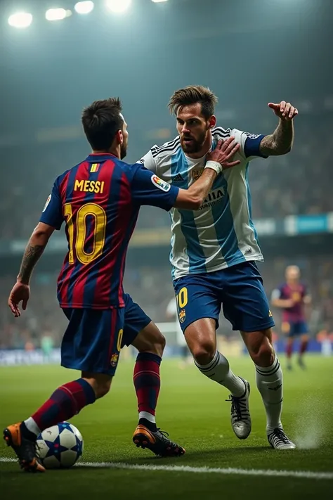 Neymar slapping Messi