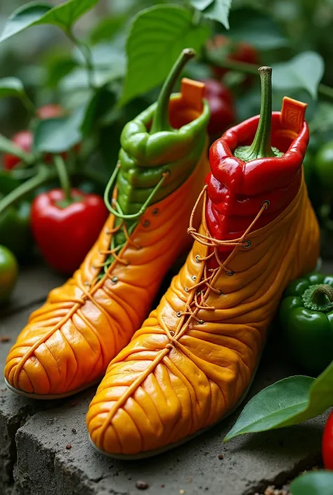 Shoes made with capsicum 