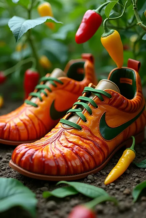 Shoes made with capsicum 