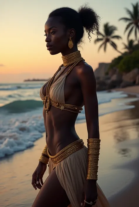 The chief’s daughter, Abeni, has been walking alone by the shore every evening. She wears gold bracelets and beads that glitter under the moonlight. If we take her, her father will pay anything to get her back.”