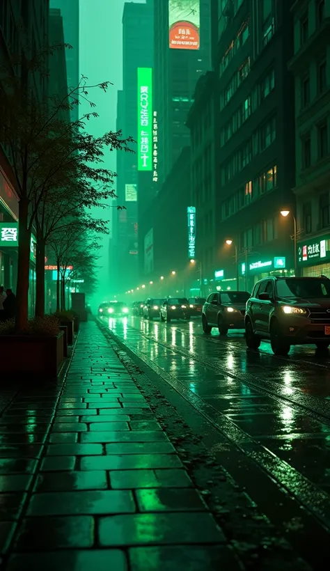  create a high-resolution image ,  high quality , elegance, maturity , exclusivity,  communication and understanding , Keep the connection , Colors are,  black and gray,  with small details of the urban landscape in neon green