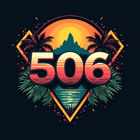 I need you to make me a retro logo inspired by Costa Rica from a hard techno rave  "  That has a description such as " RAVE SESSION 506  " 