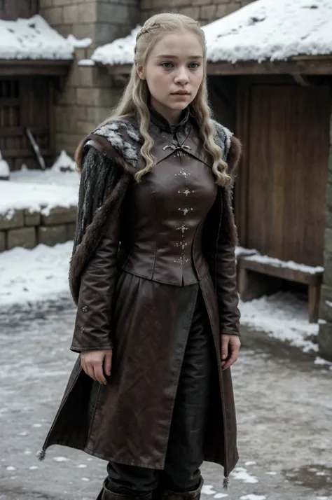 Beautiful young woman, style game of thrones, beautiful northern girl from game of thrones 