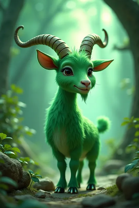 a green goat