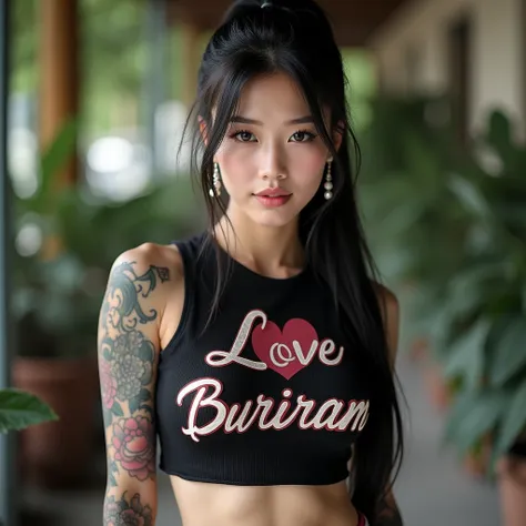  Asian girl with tattoos Beautiful tattoos  ,  Professional 4K Photos  ,  Women, white, pink, glazed tile skin  , Beautiful eyes ,  Beautiful Thai Celebrity  ,  Big Bust ,  has a chest size of 36 inches  ,  Abdominal muscles, strong ,  Shown from mid-thigh...