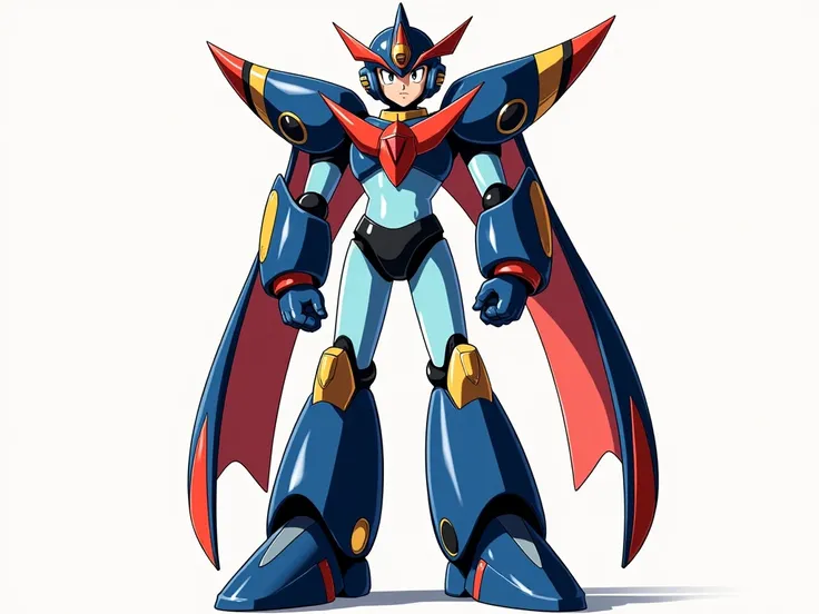 Megaman X, X saga, X armor, serious mode, rockman X 
,fullbody, capcom, anime Style, megaman X series, X armor, fidelity, full potencial