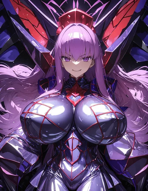 (BB(fate/grand order), ),         ( guilt seriously expression face, ), (huge breasts), (covered nipples), ( muv-luv translucent latex suits, ), (koe no katachi, saenai heroine no sodatekata), (looking at viewer), (closeup), (romantic), (dramatic pose), in...