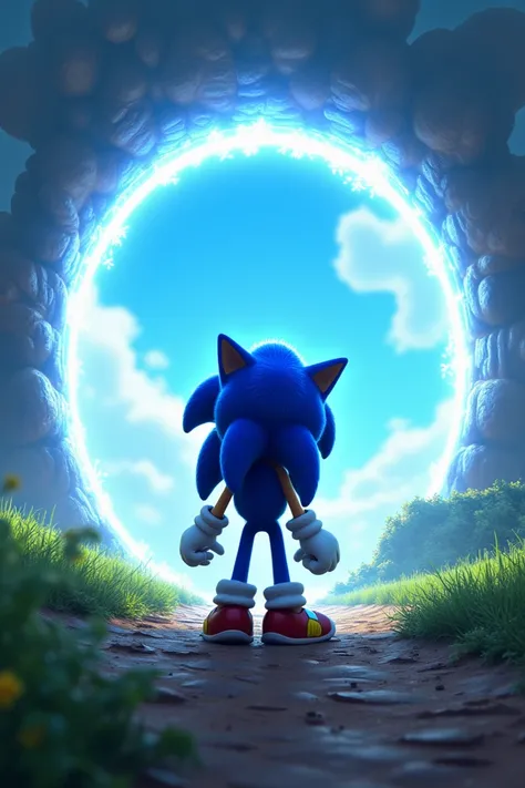 Sonic finds a portal without knowing