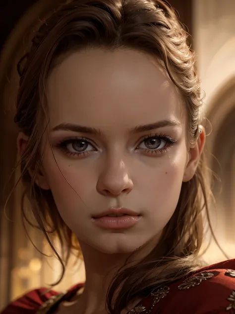 1girl, red eyes, masterpiece, best quality, ultra detailed, beautiful detailed eyes, beautiful detailed lips, extremely detailed face and features, highly detailed portrait, intricate details, photorealistic, hyper realistic, cinematic lighting, dramatic l...