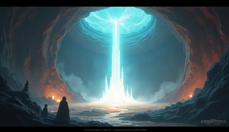 create a fantasy concept art style scene from this snippet: Long before the rise of the great underground cities of Agartha, Earth was a place of great energetic instability. The energy flowing through him was constantly out of balance., causing catastroph...